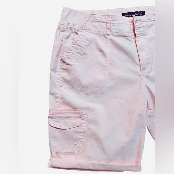 GLORIA VANDERBILT ~ Blush Pink Cargo Walking Shorts w/Pockets size 14 - Picture 5 of 7